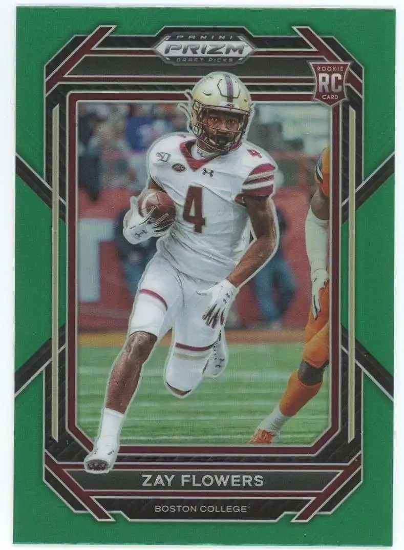 NFL 2023 Panini Prizm Draft Picks Green Zay Flowers #143 [Rookie]