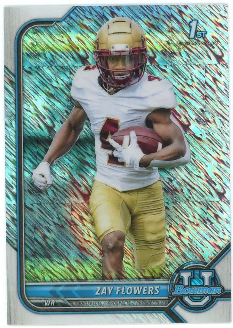 NFL 2022 Bowman U Shimmer Refractor Zay Flowers #26 [Rookie, 1st Bowman]