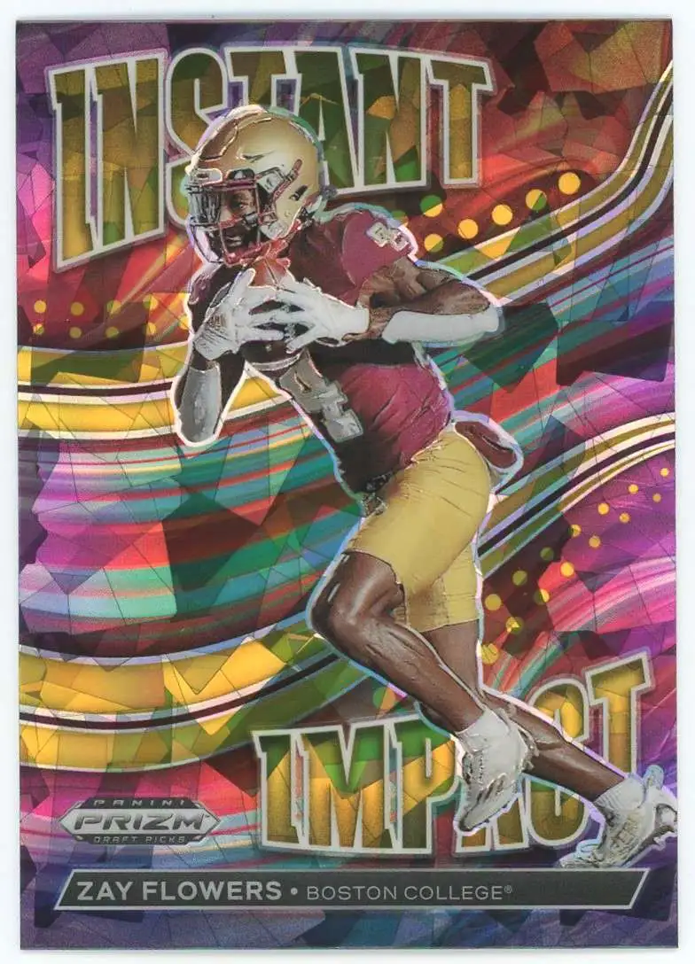 NFL 2023 Panini Prizm Draft Picks Gold Ice Prizm Zay Flowers II-13 [Rookie, Instant Impact]