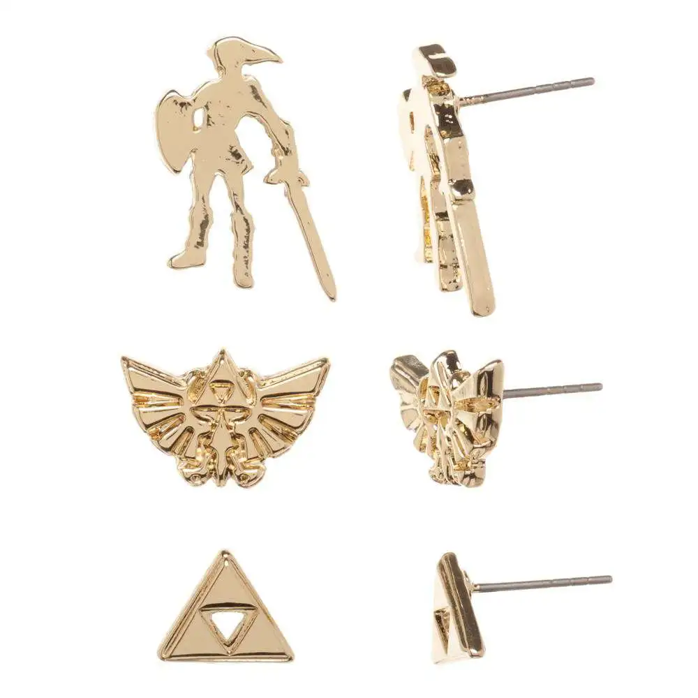 The Legend of Zelda Zelda Metal Stud Earrings 3-Pack