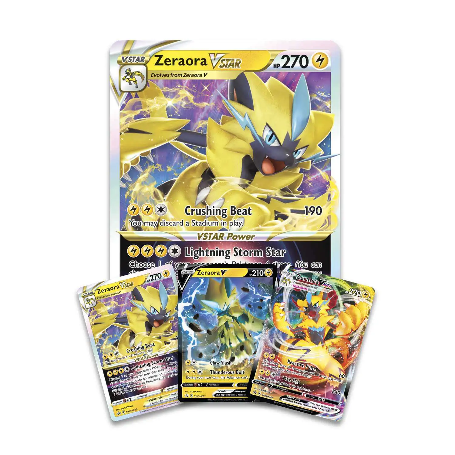 Pokemon Sword Shield Zeraora VMAX VSTAR Battle Box 4 Booster Packs