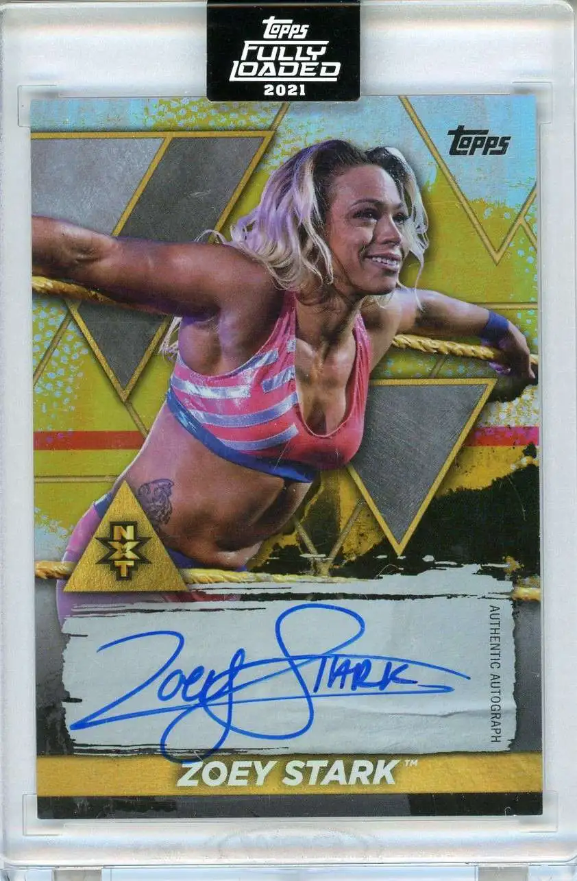 WWE Wrestling 2021 Topps Fully Loaded Zoey Stark 83/99 Autographed Single Card S-ZS