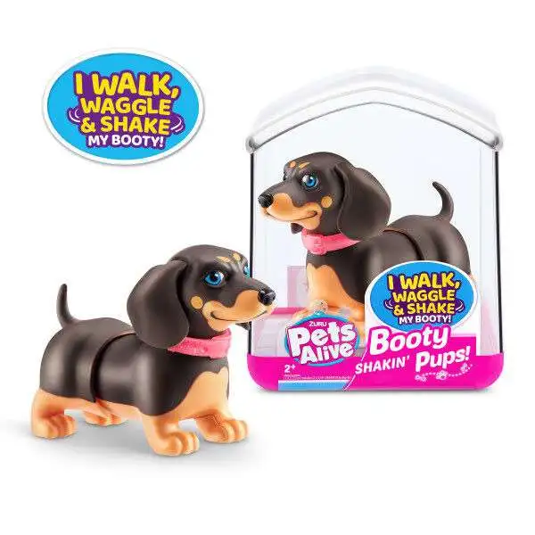 Pets Alive Booty Shakin' Pups Daschound 3.5-Inch Figure [Walks, Waggles & Shakes Booty!]