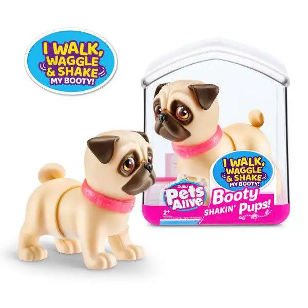 Pets Alive Booty Shakin' Pups Pug 3.5-Inch Figure [Walks, Waggles & Shakes Booty!]