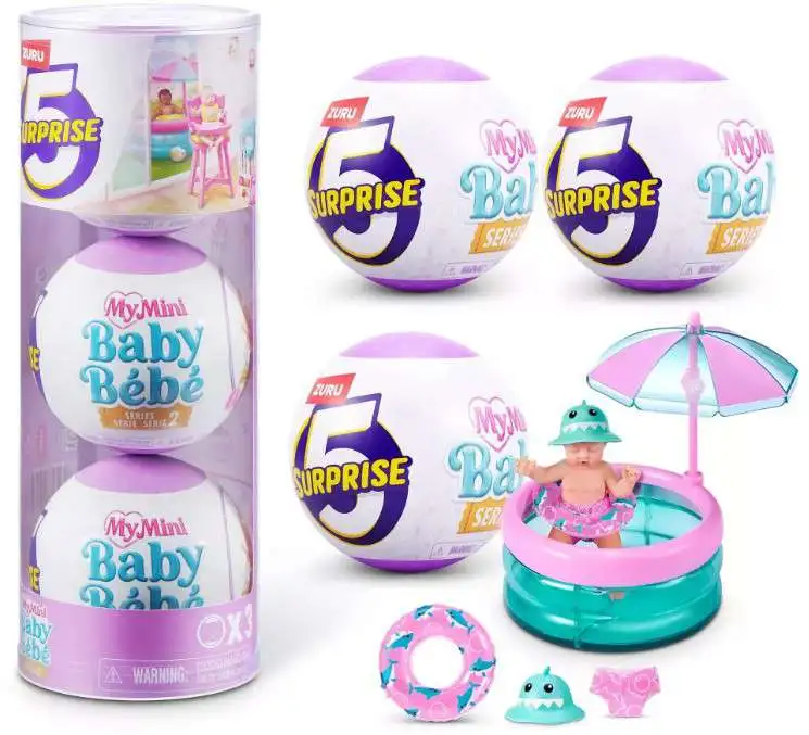 5 Surprise My Mini Baby Series 2 LOT of 3 Mystery Packs [3 RANDOM Figures with Accessories]