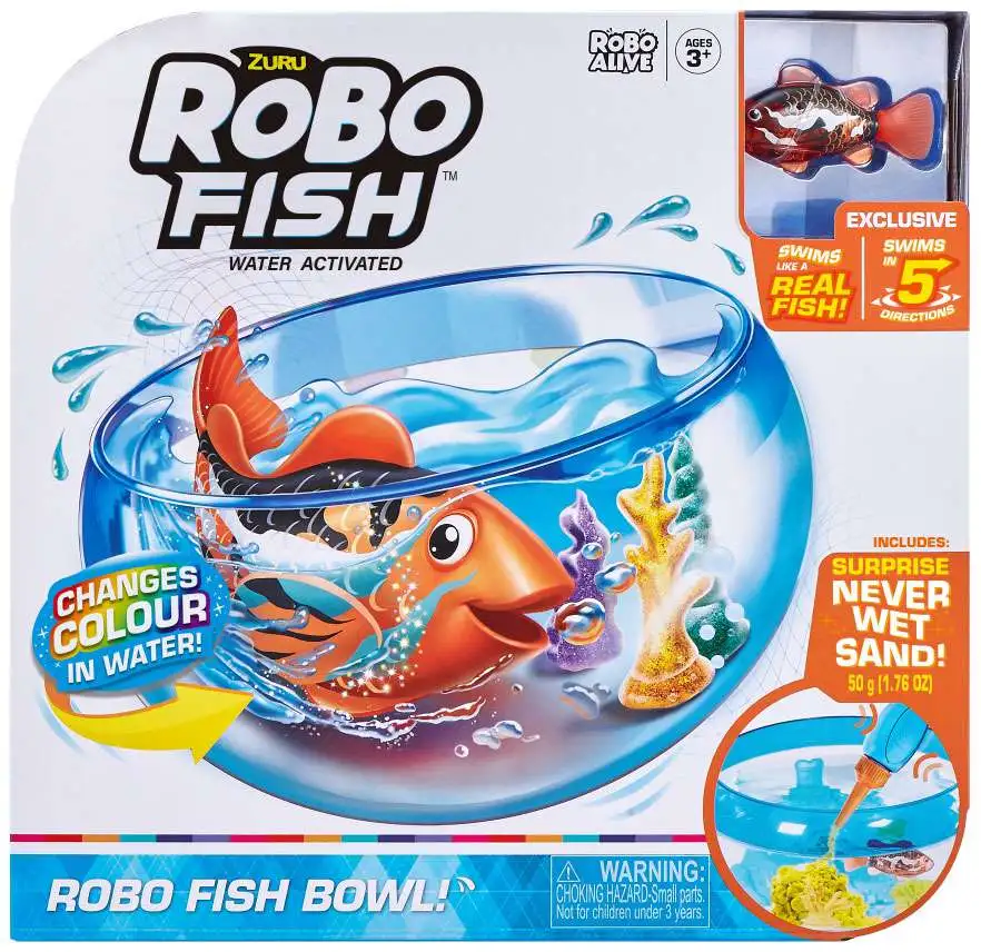 Robo Alive Robo Fish Swim'n Fish Bowl Playset [Orange, Damaged Package]