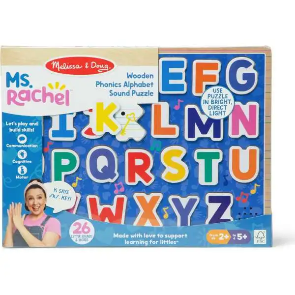Ms. Rachel Wooden Phonics Alphabet Sound Puzzle