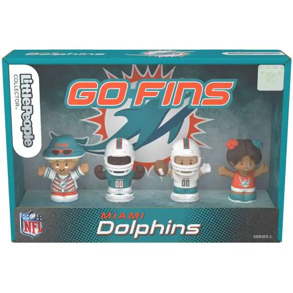 Fisher Price Little People x NFL Collector Series Miami Dolphins Figure 4-Pack [Go Pins!]