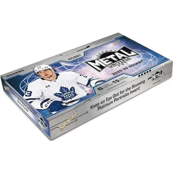 NHL Upper Deck 2025-26 Skybyox Metal Universe Hockey Trading Card HOBBY Box [15 Packs]