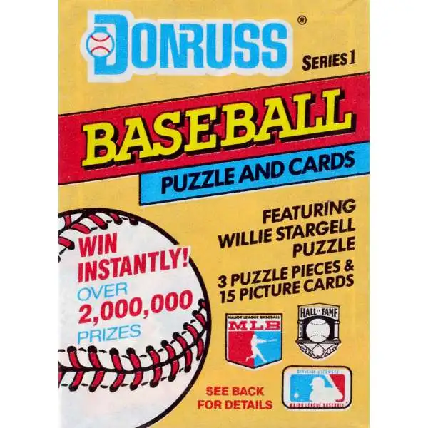 MBL Donruss 1991 Series 1 Baseball Trading Card WAX Pack [15 Cards & 3 Puzzle Pieces]