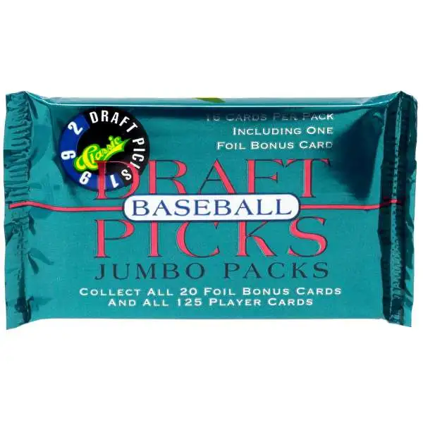 MLB 1992 Classic Draft Picks Baseball Trading Card JUMBO Pack [16 Cards]