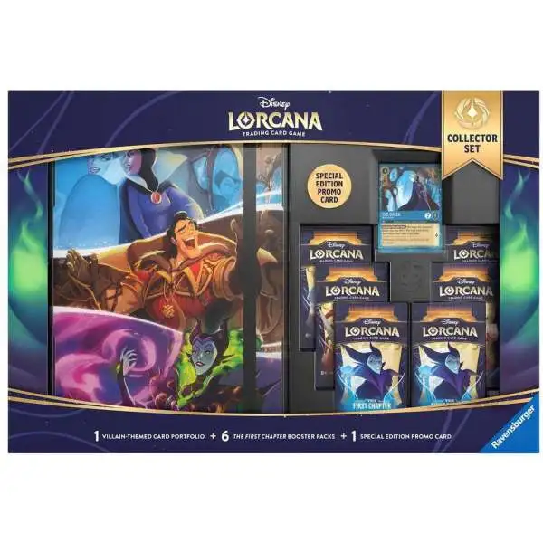 Disney Lorcana Trading Card Game First Chapter Exclusive COLLECTOR Set [1 Portfolio, 6 Booster Packs & 1 Promo Card]