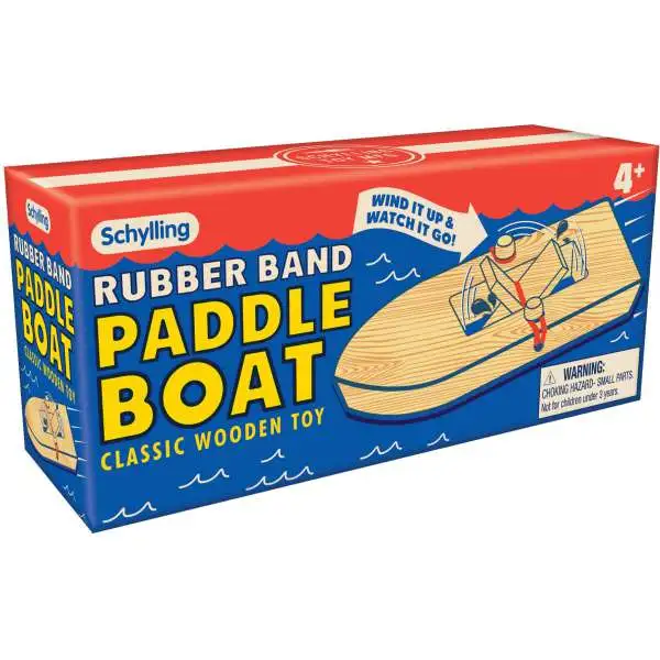 Rubber Band Paddle Boat Classic Wooden Toy