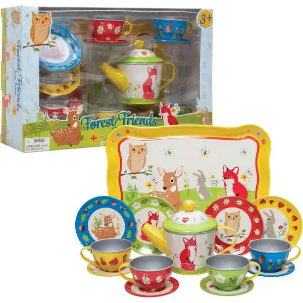 Forest Friends Tea Time Tin Tea Set Play Set