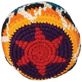 Hacky Sack Bean Bag Guatemalan Kick Sack 2.5-Inch Hacky Sack [1 RANDOM Design]