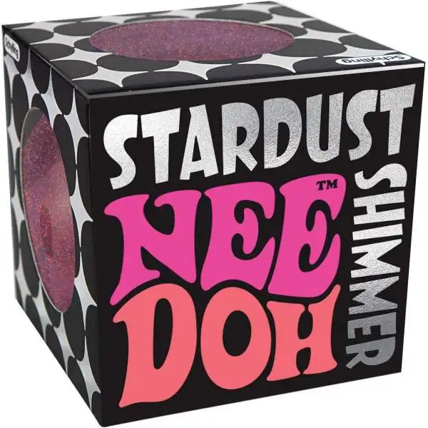 NeeDoh The Groovy Glob Stardust Shimmer Red 2.5-Inch Stress Ball