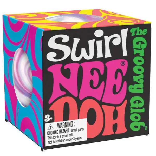 NeeDoh Teenie Swirl 1.5-Inch Small Stress Ball [1 RANDOM Color]
