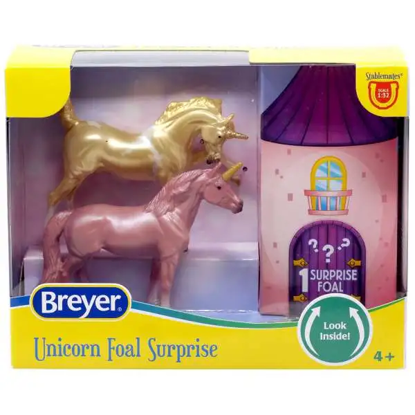 Stablemates Unicorn Foal Surprise Figure Set [Pink & Gold]