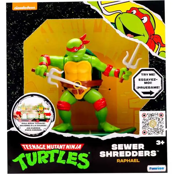 Teenage Mutant Ninja Turtles Classic Edition Sewer Shredders Raphael 5-Inch Pullback Vehicle