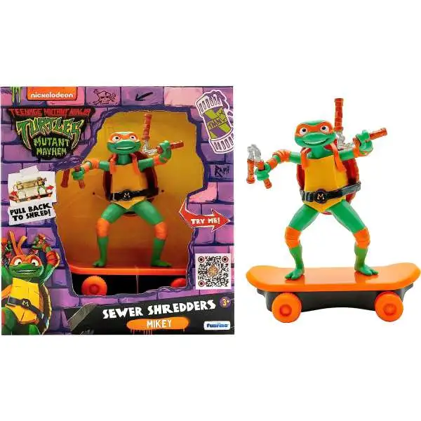 Teenage Mutant Ninja Turtles Mutant Mayhem Sewer Shredders Mikey 5-Inch Pullback Vehicle