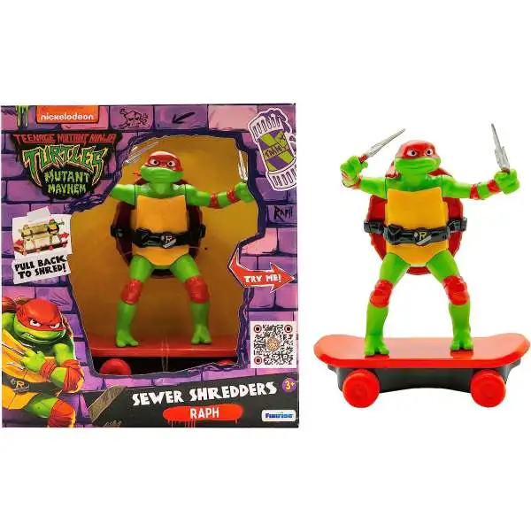Teenage Mutant Ninja Turtles Mutant Mayhem Sewer Shredders Raph 5-Inch Pullback Vehicle