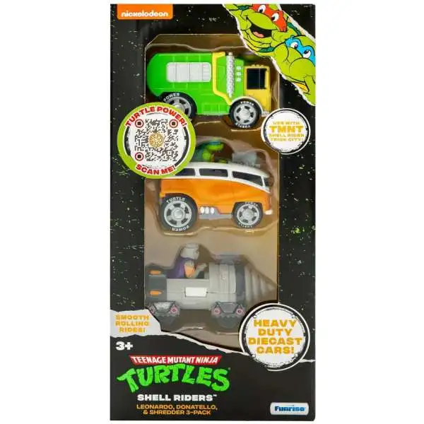 Teenage Mutant Ninja Turtles Nickelodeon Leonardo, Donatello & Shredder Exclusive Diecast Vehicle 3-Pack