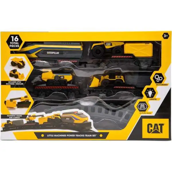 CAT Little Machines Power Tracks Train Set 3-Inch