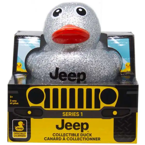 Jeep SILVER GLITTER 7-Inch Collectible Duck [Boxed]
