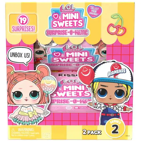 LOL Surprise Loves Mini Sweets Series 2 Surprise-O-Matic Surprise Doll Airheads Mystery 2-Pack