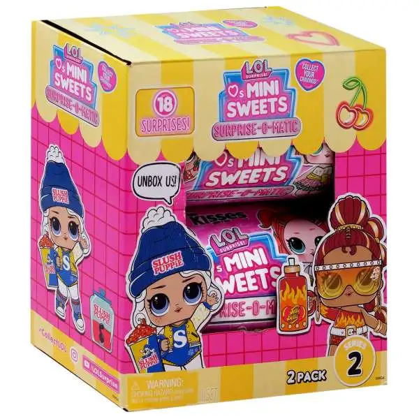 LOL Surprise Loves Mini Sweets Series 2 Surprise-O-Matic Surprise Doll Slush Puppie & Jelly Belly Mystery 2-Pack