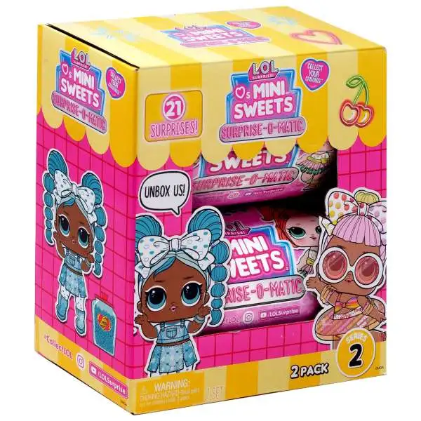 LOL Surprise Loves Mini Sweets Series 2 Surprise-O-Matic Surprise Doll Mentos & Jelly Belly Mystery 2-Pack