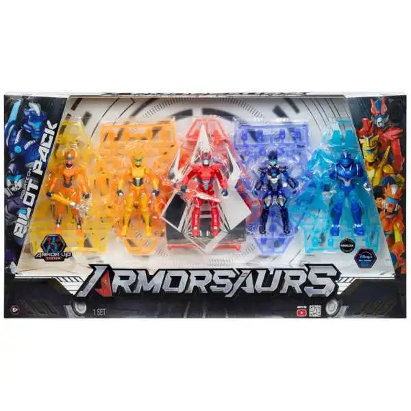 Disney Armorsaurs Armor-Up System Aquatech Pilot Pack Action Figure 5-Pack [Digital Roblox Item Included!]