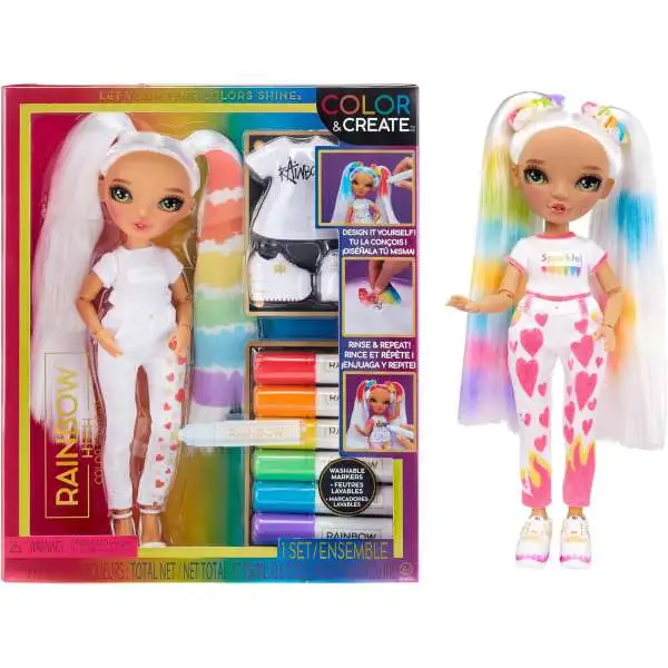 Rainbow High Color & Create Green Eyes / Straight Hair Doll