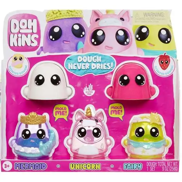 DohKins Mermaid, Unicorn & Fairy Playset