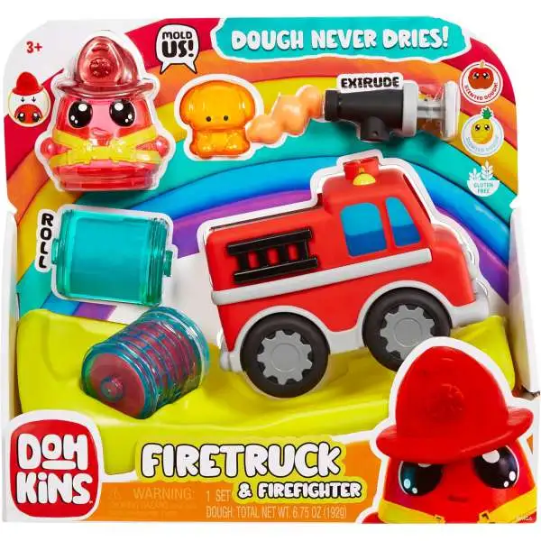 DohKins Firetruck & Firefighter Playset