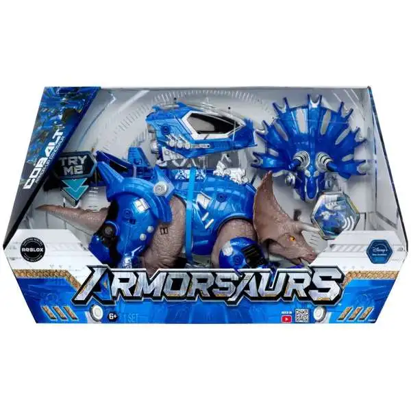 Disney Armorsaurs Armor-Up Dinosaur Cobalt Action Figure with Sound [Digital Roblox Item Included!]