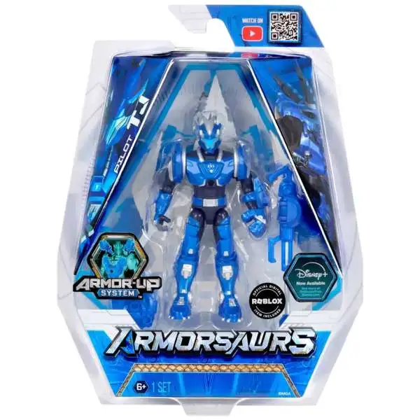 Disney Armorsaurs Armor-Up System TJ Action Figure [Triceratops Pilot, Digital Roblox Item Included!]