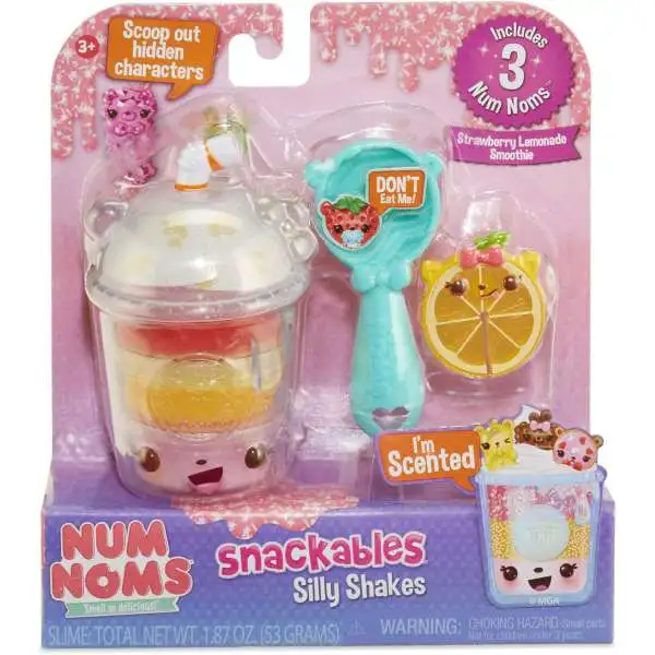 Num Noms Snackables Silly Shakes Strawberry Lemonade Smoothie Scented Pack