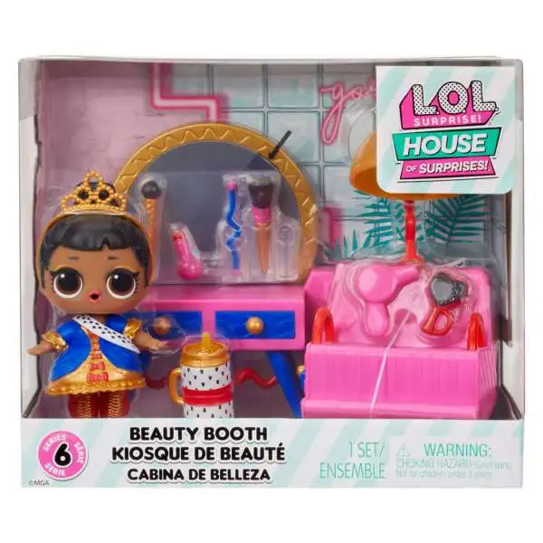 LOL Surprise House of Surprises Series 6 Beauty Booth with Her Majesty Playset