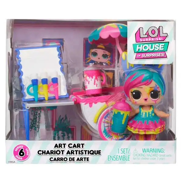 LOL Surprise House of Surprises Series 6 Art Cart with Splatters Playset