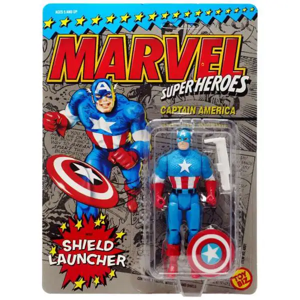 Marvel Super Heroes Captain America Action Figure [with Shield Launcher, 1990]