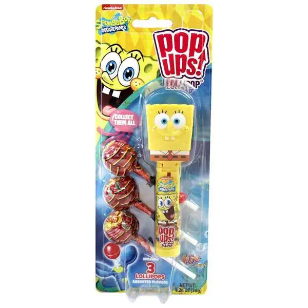 Spongebob Squarepants Pop Ups! Chupa Chups Spongebob Lollipop [Includes 3 Lollipops!]
