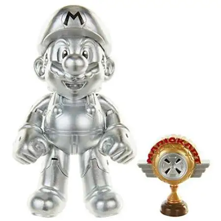 World of Nintendo Super Mario Metal Mario Action Figure [RANDOM Package, Same Exact Figure!]