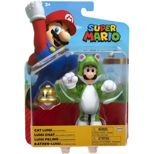 World of Nintendo Wave 33 Cat Luigi Action Figure [with Super Bell]