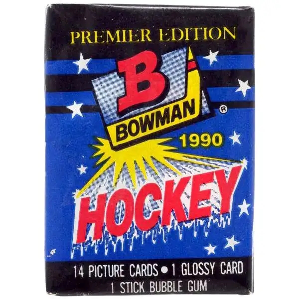 NHL 1990 Bowman Hockey Premier Edition Trading Card Wax Pack [14 Cards]