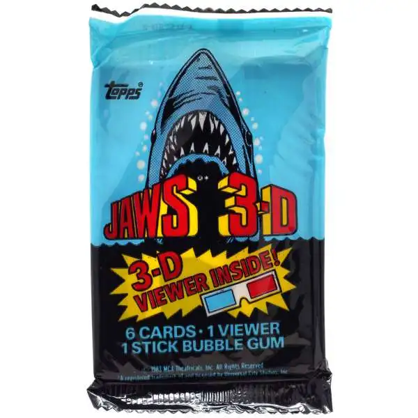 Jaws 3-D Trading Card Pack [6 Cards]