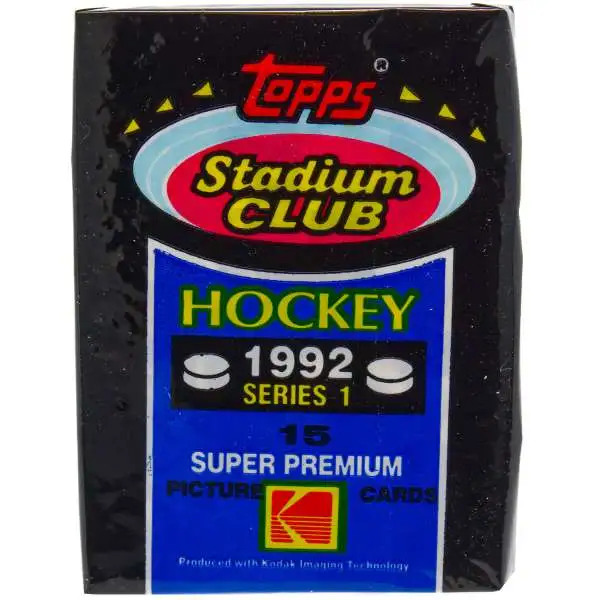 NHL Topps 1992 Series 1 Stadium Club Hockey Trading Card Pack