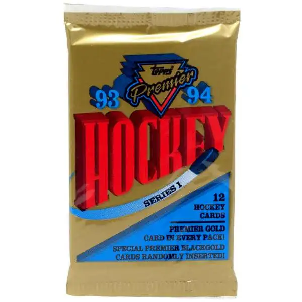 NHL 1993-94 Premier Hockey Series 1 Trading Card HOBBY Pack [12 Cards]