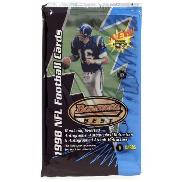 NFL Topps 1998 Bowman's Best Football Trading Card HOBBY Pack [6 Cards]
