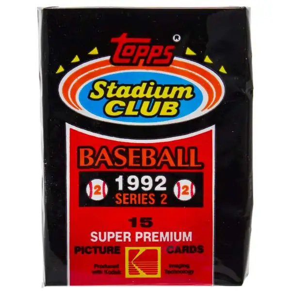 MLB Topps 1992 Stadium Club Baseball Series 2 Trading Card HOBBY Pack [15 Cards]